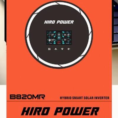 سانورتر خورشیدی هیرو پاور Hiro Power B820MR یک اینورتر هوشمند 8200 وات با راندمان 98٪ است. این دستگاه قابلیت کارکرد در حالت On-Grid و Off-Grid را دارد و با داشتن دو خروجی مستقل (Main و Second Load) مدیریت هوشمند مصرف انرژی را ممکن می‌سازد. عرضه توسط ویونا صنعت – نماینده رسمی هیرو پاور در ایران.
